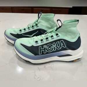 Hoka Mint Green and Navy Athletic Shoes